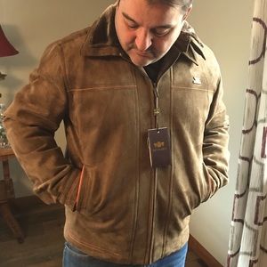 New Emporio & CO Men's Leather Suede Jacket